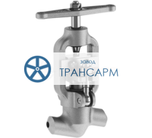 Клапан (вентиль) запорный под приварку ручной 588-10-0 DN 10 PN 37,3 МПа Т280 °С, корпус ст. 20