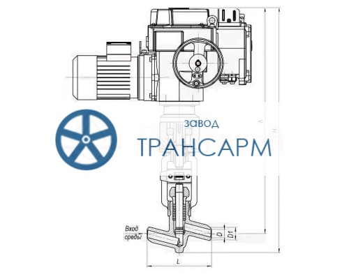 Клапан (вентиль) запорный под приварку с электроприводом (MODACT MON 52030.22E2N) 999-20-ЭК DN 20 PN 25,0 МПа Т545 °С, корпус ст. 12Х1МФ Клапан (вентиль) запорный под приварку с электроприводом (MODACT MON 52030.22E2N) 999-20-ЭК DN 20 PN 25,0 МПа Т545 °С, корпус ст. 12Х1МФ