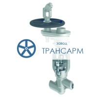 Клапан (вентиль) запорный под приварку с цилиндрическим редуктором 1456-50-ЦЗ DN 50 PN 10,0 МПа Т250 °С, корпус ст. 20