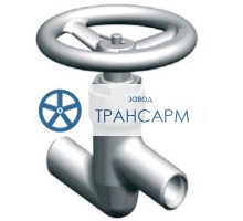 Клапан (вентиль) запорный под приварку ручной 1456-50-М DN 50 PN 10,0 МПа Т250 °С, корпус ст. 20