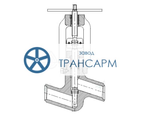 Клапан (вентиль) запорный под приварку ручной 1522-50-М DN 50 PN 6,3 МПа Т425 °С, корпус ст. 20 Клапан (вентиль) запорный под приварку ручной 1522-50-М DN 50 PN 6,3 МПа Т425 °С, корпус ст. 20