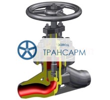 Клапан (вентиль) запорный под приварку ручной Т-107б DN 50 PN 10,0 МПа Т450 °С, корпус ст. 25Л