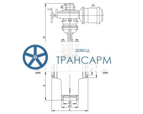 Клапан запорно-дроссельный под приварку с электроприводом (794-Э-0а) 950-100/150-Э-01 DN 100 PN 25,0 МПа Т545 °С, корпус ст. 15Х1М1ФЛ Клапан запорно-дроссельный под приварку с электроприводом (794-Э-0а) 950-100/150-Э-01 DN 100 PN 25,0 МПа Т545 °С, корпус ст. 15Х1М1ФЛ