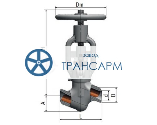 Клапан регулирующий под приварку ручной 976-65-М DN 65 PN 23,5 МПа Т250 °С, корпус ст. 20 Клапан регулирующий под приварку ручной 976-65-М DN 65 PN 23,5 МПа Т250 °С, корпус ст. 20
