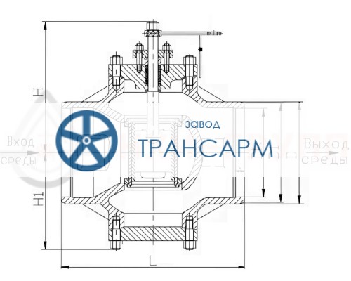 Клапан регулирующий под приварку ручной Т-136бм DN 150 PN 10,0 МПа Т300 °С, корпус ст. 25Л Клапан регулирующий под приварку ручной Т-136бм DN 150 PN 10,0 МПа Т300 °С, корпус ст. 25Л