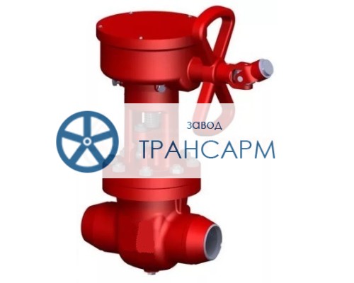 Задвижка запорная под приварку с коническим редуктором 1511-80-КЗ DN 80 PN 10,0 МПа Т450 °С, корпус ст. 15ГС Задвижка запорная под приварку с коническим редуктором 1511-80-КЗ DN 80 PN 10,0 МПа Т450 °С, корпус ст. 15ГС