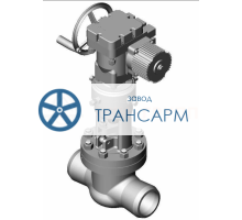 Задвижка запорная под приварку с электроприводом (AUMA SA14.2-F14-380/50/3-22) 2с-30-1ЭД DN 80 PN 10,0 МПа Т450 °С, корпус ст. 25Л