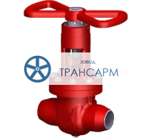 Задвижка запорная под приварку ручная 2с-32-1 DN 80 PN 10,0 МПа Т450 °С, корпус ст. 25Л