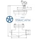 Задвижка запорная под приварку с цилиндрическим редуктором 2с-33-1 DN 80 PN 6,3 МПа Т425 °С, корпус ст. 25Л