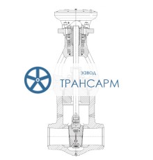Задвижка запорная под приварку под электропривод 881-150-Э DN 150 PN 25,0 МПа Т545 °С, корпус ст. 15Х1М1Ф