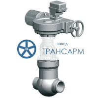 Задвижка запорная под приварку с электроприводом (AUMA SA14.6/GK25.2-F25-380/50/3-22) 1013-175-ЭД DN 175 PN 13,7 МПа Т560 °С, корпус ст. 15Х1М1Ф