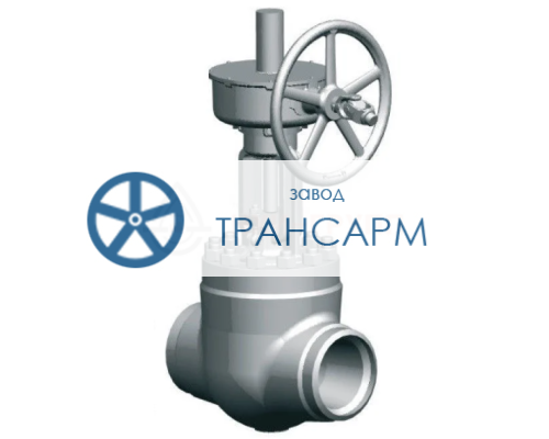 Задвижка запорная под приварку с коническим редуктором 1511-250-КЗ DN 250 PN 10,0 МПа Т450 °С, корпус ст. 15ГС Задвижка запорная под приварку с коническим редуктором 1511-250-КЗ DN 250 PN 10,0 МПа Т450 °С, корпус ст. 15ГС