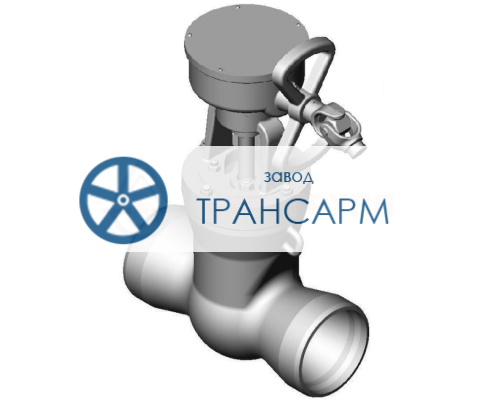 Задвижка запорная под приварку с коническим редуктором 2с-27-5Н DN 350 PN 6,3 МПа Т425 °С, корпус ст. 25Л Задвижка запорная под приварку с коническим редуктором 2с-27-5Н DN 350 PN 6,3 МПа Т425 °С, корпус ст. 25Л