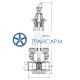 Задвижка запорная под приварку с шарнирной муфтой 895-400-ГА DN 400 PN 11,0 МПа Т300 °С, корпус ст. 15ГС