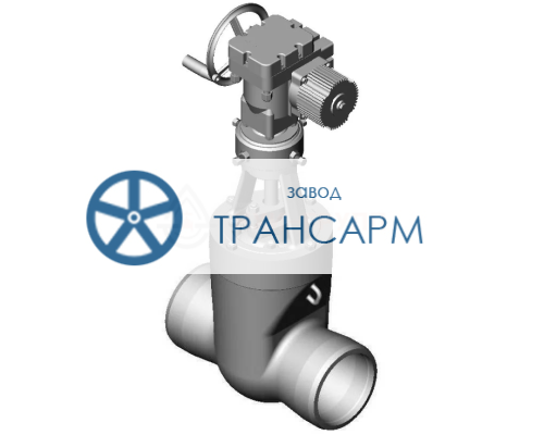 Задвижка запорная под приварку с электроприводом (854-Э-0) 880-400-ЭА DN 400 PN 37,3 МПа Т280 °С, корпус ст. 20ГСЛ Задвижка запорная под приварку с электроприводом (854-Э-0) 880-400-ЭА DN 400 PN 37,3 МПа Т280 °С, корпус ст. 20ГСЛ