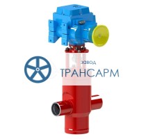 Клапан регулирующий разгруженный под приварку с электроприводом (МЭОФ-250/25-0,25У-99К) 23с-100-1-Э DN 100 PN 10,0 Т450 °С, корпус ст. 20