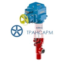 Клапан регулятор температуры угловой под приварку с электроприводом (МЭОФ-250/25-0,25У-99К) 24с-65-Э DN 65 PN 37,3 Т250 °С, корпус ст. 20