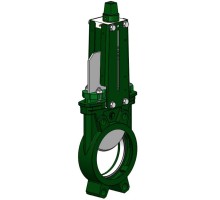 Задвижка шиберная Tecofi VG 4400-051N Ду400 Ру10 с невыдвижным штоком и квадратом под ключ, корпус ковкий чугун, уплотнение нитрил