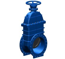 Задвижка клиновая Tecofi VOC4241-AP Ду800 Ру10 фланцевая, корпус - чугун, уплотнение - EPDM, обрезиненный клин, Тмакс=110°С, c редуктором