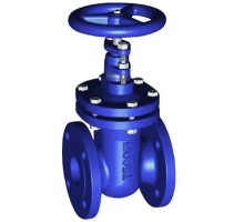 Задвижка клиновая Tecofi V4246 Ду100 Ру16 фланцевая, корпус - ковкий чугун, уплотнение - латунь, Тмакс=150°С, со штурвалом
