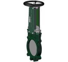 Задвижка шиберная Tecofi VGB 4400-001N Ду50 Ру10 с двухсторонней герметичностью со штурвалом, невыдвижной шток, корпус ковкий чугун, уплотнение нитрил