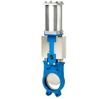 Задвижка шиберная ORBINOX EX-01 чугунная Ду250 Ру10 D/A-M METAL с пневмоприводом