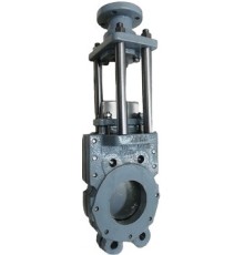 Задвижка шиберная ABRA KV-03 Ду400 Ру10 EPDM чугунная двусторонняя с выдвижным штоком и ISO фланцем под привод