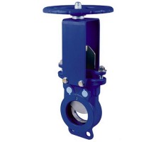 Задвижка шиберная Dendor K51GV Ду400 Ру10 межфланцевая стальная, EPDM