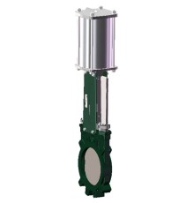 Задвижка шиберная Tecofi VGB 4400-003N Ду400 Ру10 с двухсторонней герметичностью с пневмоприводом 2х стороннего действия, корпус ковкий чугун, уплотнение нитрил