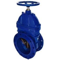 Задвижка клиновая Dendor 47GV Ду40 Ру16 с обрезиненным клином, чугунная, уплотнение - EPDM, фланцевая, со штурвалом