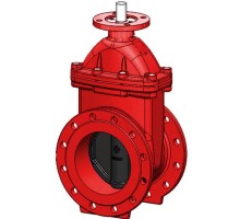 Задвижка клиновая Tecofi VOC4241CMR Ду125 Ру10/16 фланцевая, корпус - чугун, уплотнение - EPDM, обрезиненный клин, Тмакс=110°С, под электропривод