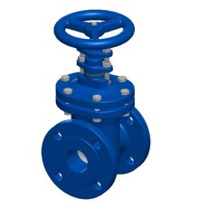 Задвижка клиновая Tecofi V3200 Ду40 Ру10 фланцевая, корпус - чугун, уплотнение - латунь, Тмакс=120°С, со штурвалом