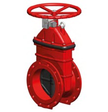 Задвижка клиновая Tecofi VOC4241R2C Ду200 Ру10/16 фланцевая, корпус - чугун, уплотнение - EPDM, обрезиненный клин, Тмакс=100°С, со штурвалом и механическими датчиками