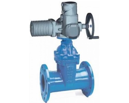 Задвижка AVK клиновая фланцевая длинная с электроприводом AUMA norm DN350 PN16 Задвижка AVK клиновая фланцевая длинная с электроприводом AUMA norm DN350 PN16
