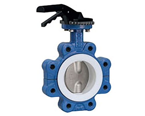 Затвор дисковый поворотный Tecofi TECFLON VP 4649-02PTFE Ду50 Ру16 межфланцевый с резьбовыми проушинами, корпус - чугун, диск - нержавеющая сталь, уплотнение - PTFE, с ручкой Затвор дисковый поворотный Tecofi TECFLON VP 4649-02PTFE Ду50 Ру16 межфланцевый с резьбовыми проушинами, корпус - чугун, диск - нержавеющая сталь, уплотнение - PTFE, с ручкой