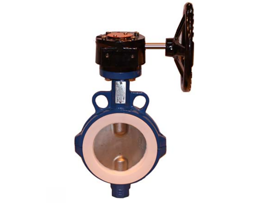 Затвор дисковый поворотный Tecofi TECFLON VP 4449-08PTFE Ду200 Ру10 межфланцевый, корпус - чугун, диск - нержавеющая сталь, уплотнение - PTFE, с редуктором Затвор дисковый поворотный Tecofi TECFLON VP 4449-08PTFE Ду200 Ру10 межфланцевый, корпус - чугун, диск - нержавеющая сталь, уплотнение - PTFE, с редуктором