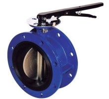 Затвор дисковый поворотный Dendor 021F Ду300 Ру16  фланцевый корпус - чугун, диск - чугун,голый шток