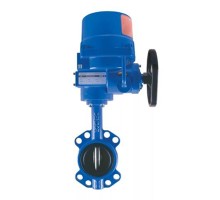 Затвор дисковый поворотный Dendor 015w Ду65 Ру16, межфланцевый, корпус сталь, диск нержавеющая сталь, уплотнение EDPM, управление электропривод 380В