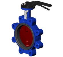 Затвор дисковый поворотный Tecofi TECFLY VPI 464816-02NI Ду200 Ру16 межфланцевый, корпус - чугун, диск - чугун, уплотнение - NBR, с рукояткой