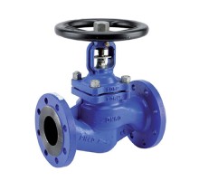Клапан запорный Tecofi R5263 Ду40 Ру40 двухходовой, корпус - сталь A216 WCB (1.0619), фланцевый, со штурвалом