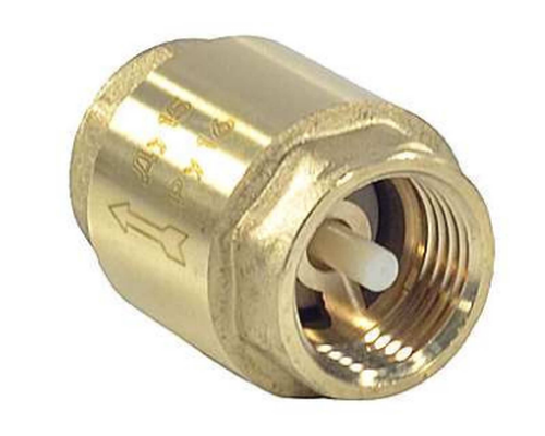 Клапан обратный осевой SantechSystems 1 1/2″ Ду40 Ру16 латунный, резьбовой Клапан обратный осевой SantechSystems 1 1/2″ Ду40 Ру16 латунный, резьбовой