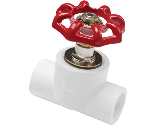 Клапан запорный полипропиленовый AQUALINK PP-R 90 нар-нар Дн25 Клапан запорный полипропиленовый AQUALINK PP-R 90 нар-нар Дн25