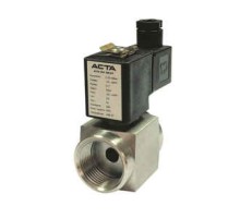 Клапан электромагнитный АСТА ЭСК 621 1/2″ Ду15 проходное сечение 2.5 мм НО прямого действия нержавеющая сталь, уплотнение плунжера - PTFE, 24В, 0 — 10 бар
