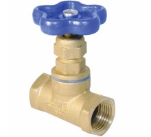 Клапан запорный БАЗ 15б3р 1/2″ Ду15 Ру25 латунный, резьбовой, штурвал
