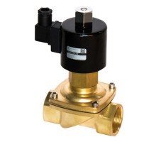Клапан электромагнитный Dendor Vz-DA-nc-V-Z2-B Ду50 Ру10 корпус латунь, муфтовый, прямого действия, присоединение - внутреняя резьба 2, нормально закрытый(НЗ), уплотнение - VITON, катушка 220B