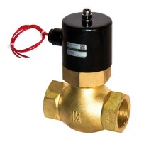 Клапан электромагнитный Dendor Vg-IA-nc-P-Z2-B Ду50 Ру10 корпус латунь, муфтовый, непрямого действия, присоединение - внутреняя резьба 2, нормально закрытый(НЗ), уплотнение - PTFE, катушка 220B