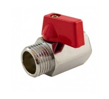 Кран шаровой STI 3/4″ Ду20 Ру16 муфтовый,(муфта-штуцер) стандартнопроходной, МИНИ, корпус-латунь