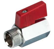 Кран шаровой STOUT SVB-0022 3/8″ Ду10 Ру10 полнопроходной муфтовый, латунный, внутренняя/наружная резьба, управление ручка-флажок