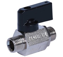 Кран шаровой BUGATTI Kansas 08100005 Ду8 Ру16, неполнопроходной наружная/наружная резьба, управление ручка-рычаг