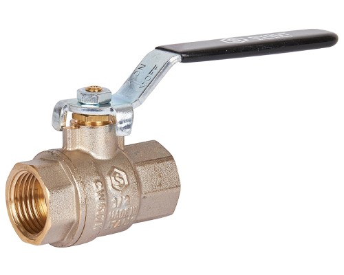 Кран шаровой STOUT SVB-0001 1/2″ Ду15 Ру50 полнопроходной муфтовый, латунный, внутренняя/внутренняя резьба, управление ручка-рычаг